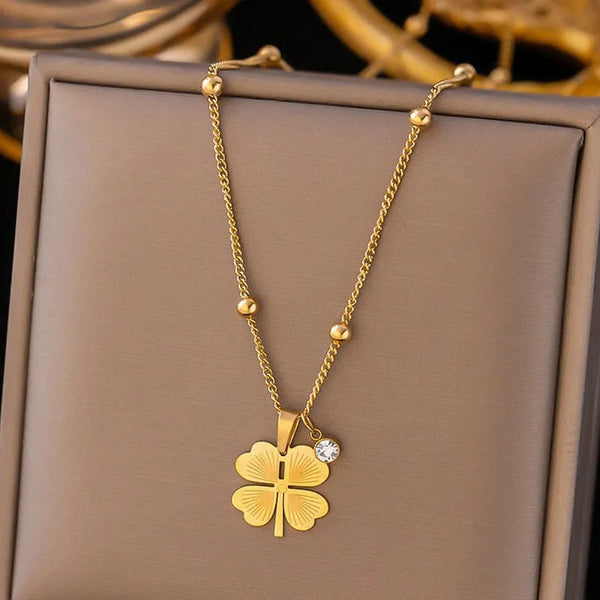 Clover Charm Pendant Necklace