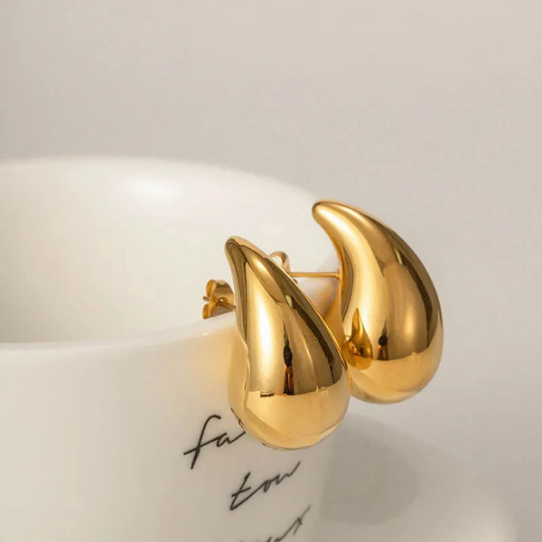 Glossy Chunky Dome Drop Earrings